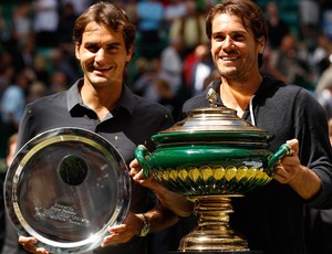 tênis tommy haas e roger federer atp de halle (Foto: Agência Reuters)