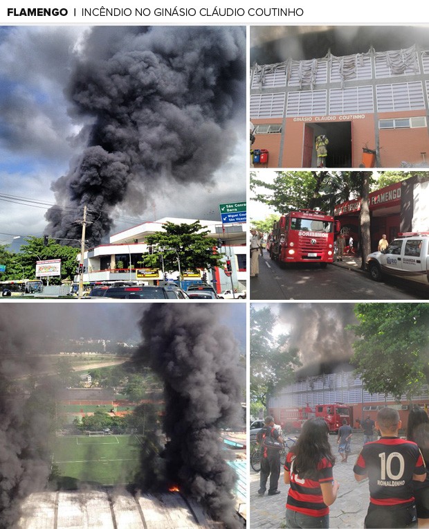 flamengo incêndio galeria (Foto: Globoesporte.com)