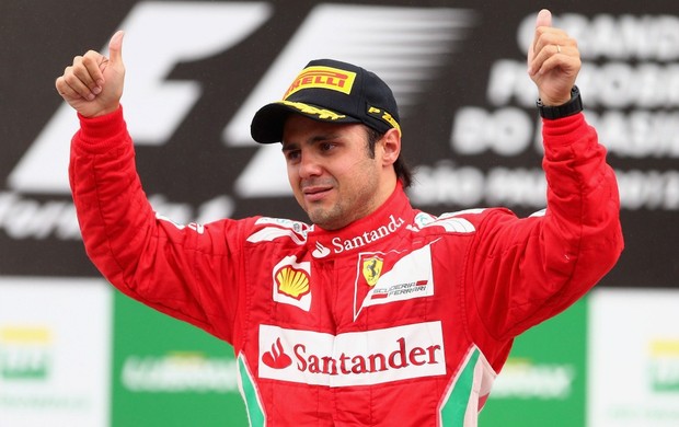 Felipe Massa no pódio do GP do Brasil, em Interlagos (Foto: Getty Images)