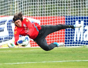 Cassio, Treino da Seleção Brasileira, CT de Cotia (Foto: Marcos Ribolli / GLOBOESPORTE.COM)