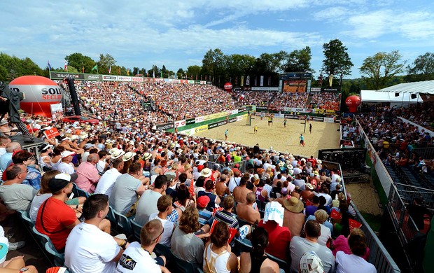 vôlei de praia arena Stare Jablonki (Foto: Divulgação / FIVB)