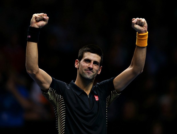 Novak Djokovic tênis Londres ATP Finals jogo 3 (Foto: Getty Images)