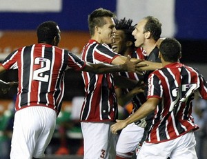 Rogério Ceni comemora gol contra o Bahia (Foto: Rubens Chiri / saopaulofc.net)