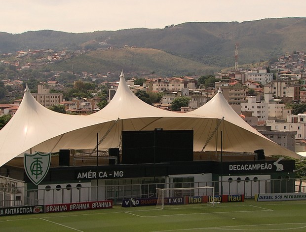 Local das novas arquibancadas do Independência (Foto: Reprodução / TV Globo Minas)