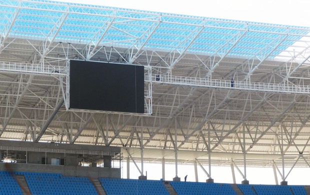 arena telão grêmio (Foto: Lucas Rizzatti/Globoesporte.com)