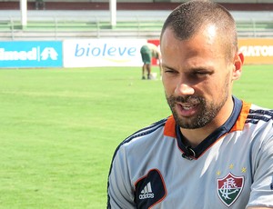 Diego Cavalieri s no treino do Fluminense entrevista (Foto: Rafael Cavalieri / Globoesporte.com)