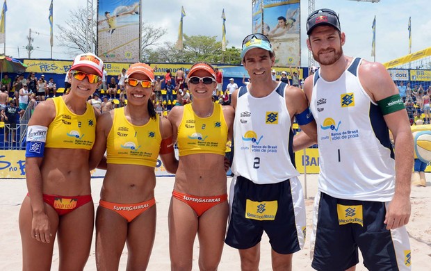 vôlei de praia juliana larisssa alisson emanuel barbara  campinas (Foto: Divulgação / CBV)