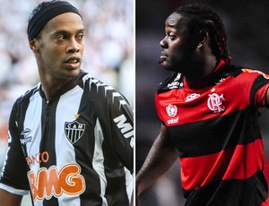 Ronaldinho gaúcho e Vagner Love Atlético-MG x Flamengo (Foto: Montagem sobre foto do Flickr)