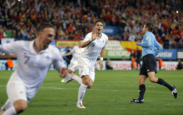 Giroud França Espanha (Foto: AP)