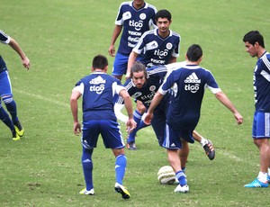 Treino da seleção do Paraguai (Foto: Agência Reuters)