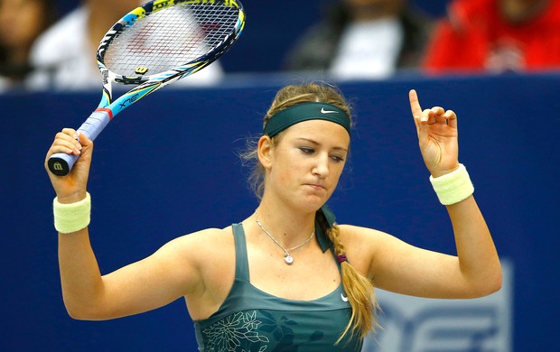 Victoria Azarenka comemoração tênis semifinal (Foto: AFP)