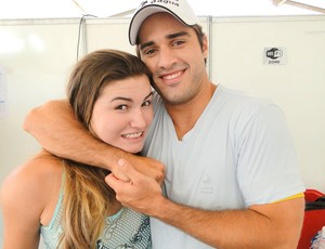 Bruno e Júlia Schmidt vôlei de praia Belo Horizonte (Foto: Helena Rebello / Globoesporte.com)