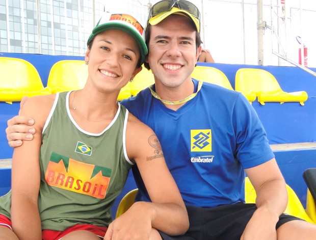 Bárbara e Ricardo Seixas vôlei de praia Belo Horizonte (Foto: Helena Rebello / Globoesporte.com)