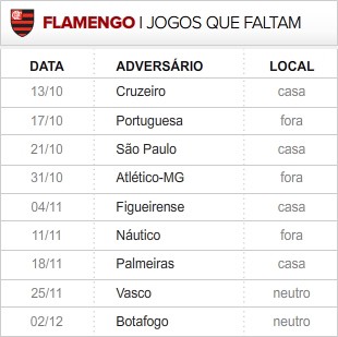 Flamengo_9-ultimas_rodadas (Foto: infoesporte)