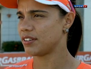 Juliana fala sobre o fim da dupla com Larissa no vôlei de praia e avisa que vai continuar com nova dupla (Foto: Reprodução SporTV)