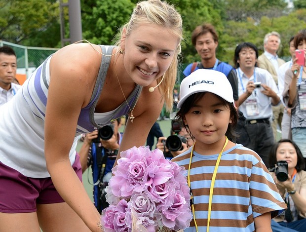 Maria Sharapova tênis Japão clínica (Foto: AFP)