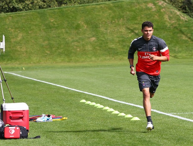 thiago silva psg Treino (Foto: Reprodução / Site Oficial do PSG)