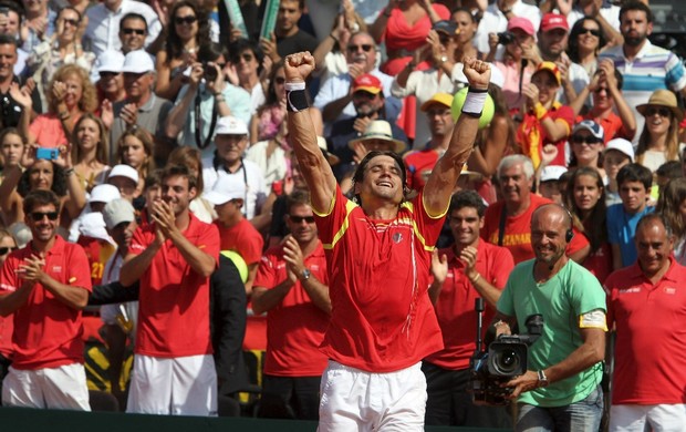 tênis David Ferrer Copa Davis Espanha x EUA (Foto: Getty Images)