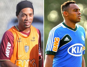 Ronaldinho Atlético-MG Obina Palmeiras  (Foto: Editoria de Arte / Globoesporte.com)