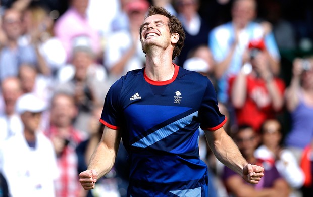 Andy Murray na final de tênis contra Roger Federer (Foto: AP)