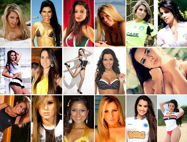 MONTAGEM - Musas Brasileirão 2012 (Foto: Editoria de arte / Globoesporte.com)