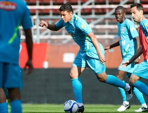 Thiago Silva no treino da Seleção Brasileira (Foto: Reuters)