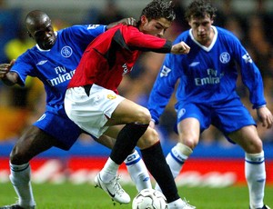 Cristiano ronaldo manchester united makelele chelsea 2003 (Foto: Agência Getty Images)