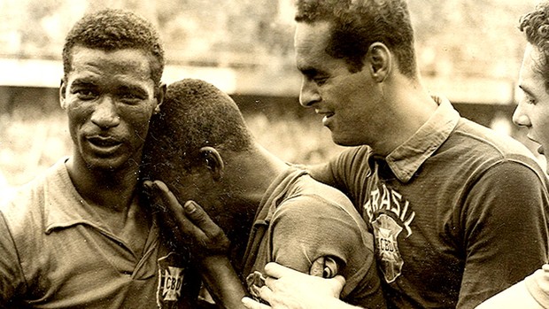 pelé didi gilmar brasil suécia 1958 (Foto: Divulgação / Globoesporte.com)