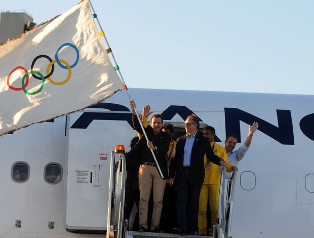 Bandeira Olimpíadas  (Foto: André Durão / Globoesporte.com)