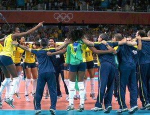 Vôlei, Comemoraçao do Brasil x eua (Foto: Agência Reuters)