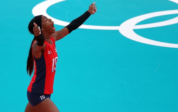 vôlei Destinee Hooker EUA coreia do sul londres 2012 (Foto: Agência Getty Images)