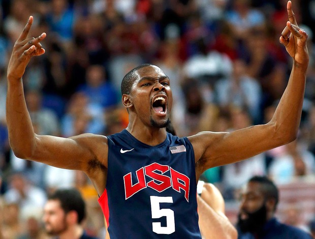 Kevin Durant, Basquete, Estados Unidos x Argentina (Foto: Agência Reuters)