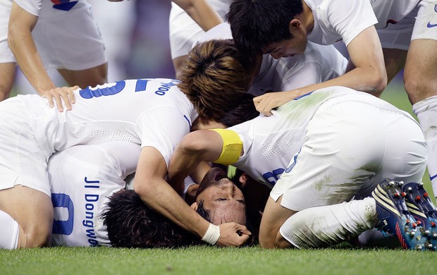 Park Chu-young, Comemoração, Coréia do Sul x Japão (Foto: Agência Reuters)