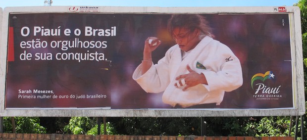 Outdoor Sarah Menezes Teresina Piauí (Foto: Raphael Andriolo/Globoesporte.com)