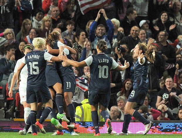 Alex Morgan, Estados Unidos x Canadá (Foto: Agência AFP)