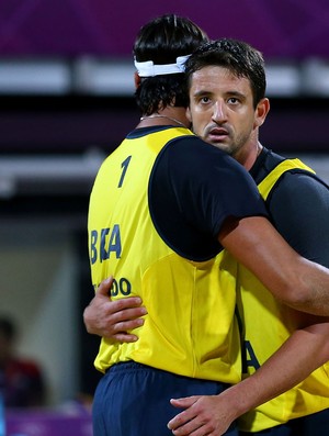 vôlei de praia Ricardo e Pedro Cunha Olimpíadas 2012 (Foto: Getty Images)