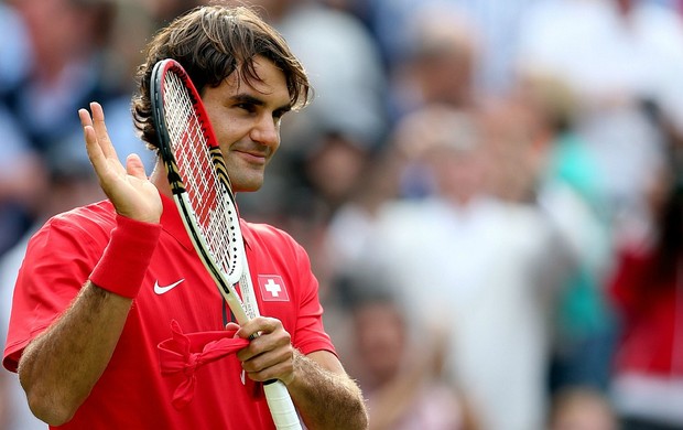 Roger Federer tênis Londres 2012 Olimpíadas quartas (Foto: Getty Images)