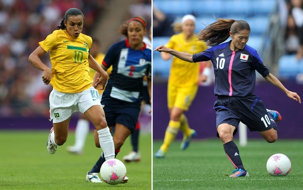  Marta  Brasil Homare Sawa Japão  (Foto: Getty Images)