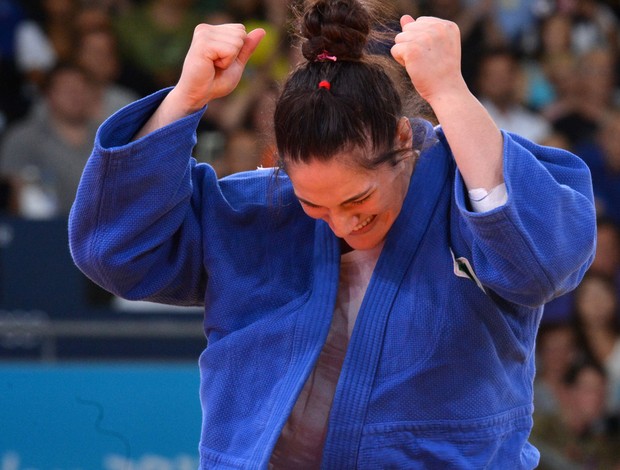 Judô mayra aguiar brasil Marhinde Verkerk holanda londres 2012 (Foto: Agência AFP)