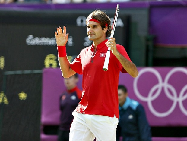 Roger Federer tênis Londres 2012 Olimpíadas quartas (Foto: Reuters)