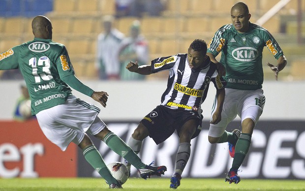 Vitor Junior, Leandro Amaro e Mauricio Ramos, Palmeiras x Botafogo (Foto: Agência EFE)