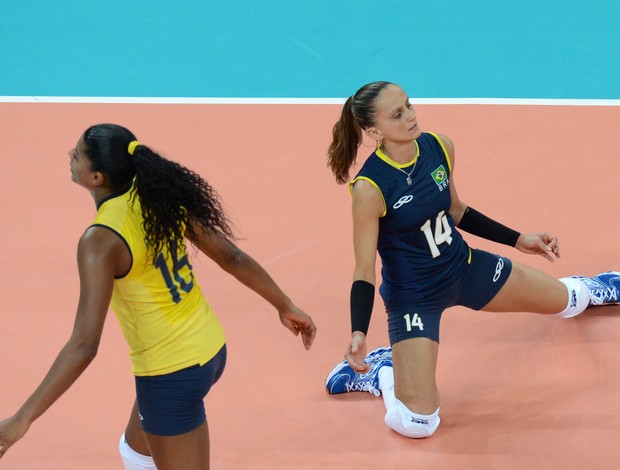 Fabi Brasil x Coreia do Sul vôlei Jogos de Londres (Foto: Kirill Kudryavtsev/AFP)