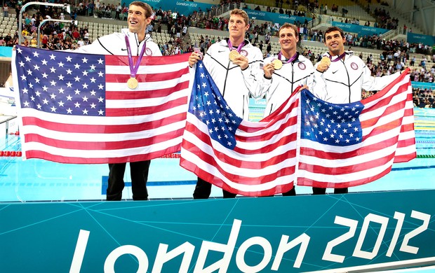 Michael Phelps, Natação, 4x200m, Medalha (Foto: Getty Images)