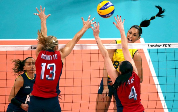 vÔlei jaqueline brasil EUA Londres 2012 (Foto: Agência Reuters)