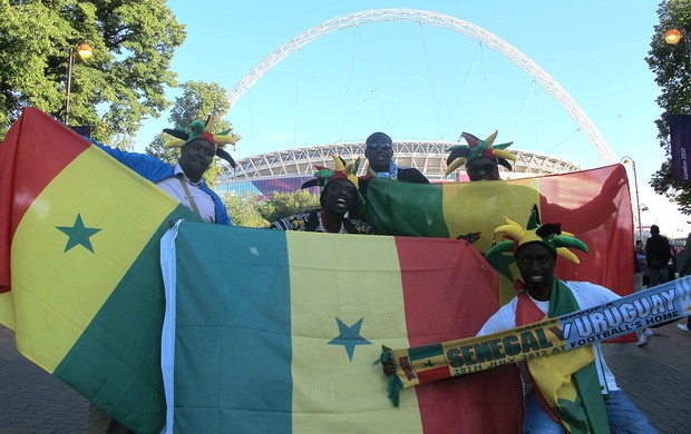 Torcida Senegal (Foto: Cahê Mota / Globoesporte.com)