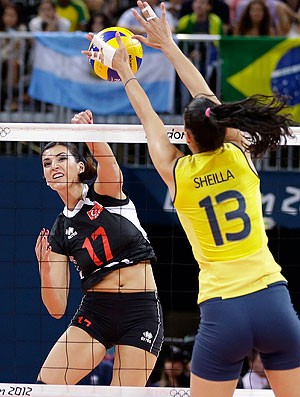 Sheilla, Brasil x Turquia, Vôlei, Olimpiadas (Foto: Agência AP)