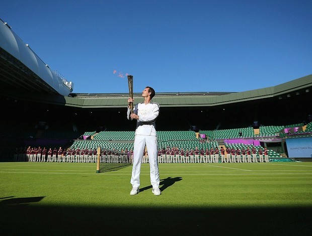 Andy Murray tênis Wimbledon Londres tocha Olimpíadas (Foto: Getty Images)