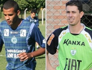 Ernando, do Goiás e Alessandro, do América-MG (Foto: Arte: Fernando Vasconcelos / GLOBOESPORTE.COM)