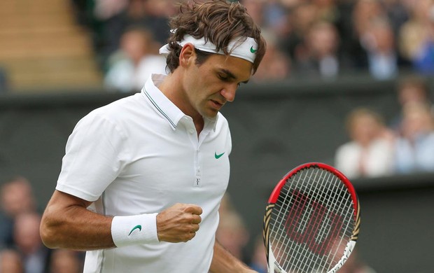 Roger Federer em Wimbledon (Foto: Agência Reuters)