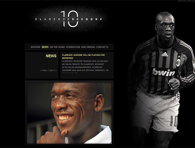 site Seedorf Botafogo (Foto: Reprodução / Site Oficial)